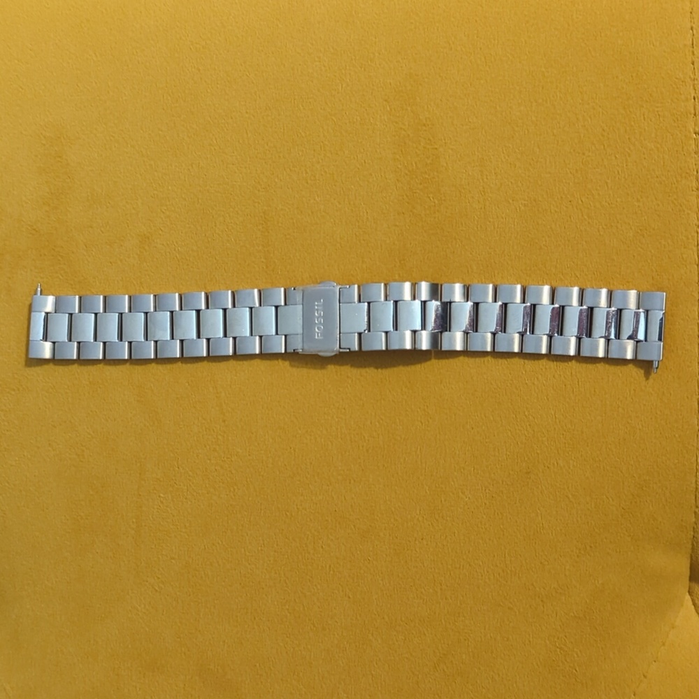 18mm Fossil Three-Row Stainless Steel Bracelet